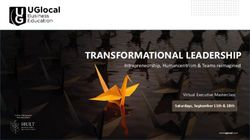 TRANSFORMATIONAL LEADERSHIP - Intrapreneurship, Humancentrism & Teams reimagined Saturdays, September 11th & 18th - UGlocal Business ...