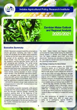 2020/2021 Zambian Maize Outlook and Regional Analysis - IAPRI