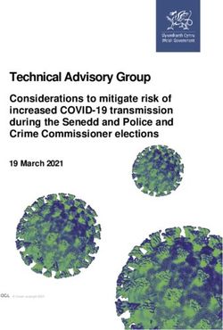 Technical Advisory Group - Considerations to mitigate risk of increased COVID-19 transmission during the Senedd and Police and Crime Commissioner ...