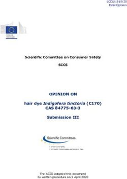 OPINION ON CAS 84775-63-3 - SCCS hair dye Indigofera tinctoria (C170) Submission III - Europa EU