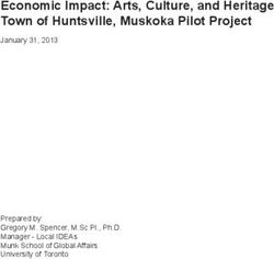 Economic Impact: Arts, Culture, and Heritage Town of Huntsville, Muskoka Pilot Project - January 31, 2013 - Prepared by: Gregory M. Spencer ...