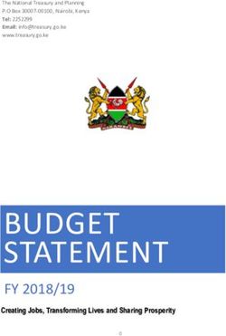 BUDGET STATEMENT FY 2018/19 - Creating Jobs, Transforming Lives and Sharing Prosperity - The National Treasury