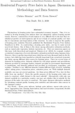 Residential Property Price Index in Japan: Discussion in Methodology and Data Sources - International Conference ...