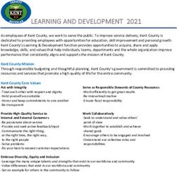 LEARNING AND DEVELOPMENT 2021 - Kent County