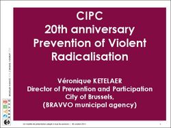 CIPC 20th anniversary Prevention of Violent Radicalisation
