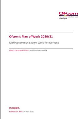 Ofcom's Plan of Work 2020/21 - Making communications work for everyone - STATEMENT