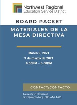 BOARD PACKET MATERIALES DE LA MESA DIRECTIVA - 6:00PM - 8:00PM 9 de marzo de 2021 March 9, 2021 - Northwest Regional Education Service District
