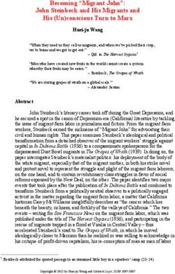 Becoming "Migrant John": John Steinbeck and His Migrants and His (Un)conscious Turn to Marx