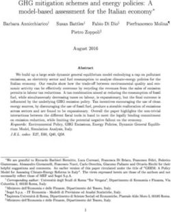 GHG mitigation schemes and energy policies: A model-based assessment for the Italian economy - Barbara ...
