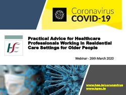 Practical Advice for Healthcare Professionals Working in Residential Care Settings for Older People - Webinar - 26th March 2020
