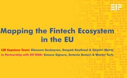 Mapping the Fintech Ecosystem in the EU - LSE Capstone Team: El&eacute;onore Soubeyran, Deepak Kasthwal & Gayatri Mehta In Partnership with EIF RMA: ...