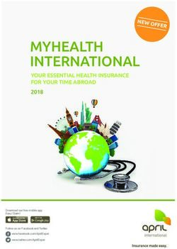 MYHEALTH INTERNATIONAL - YOUR ESSENTIAL HEALTH INSURANCE FOR YOUR TIME ABROAD - MYHEALTH INTERNATIONAL 2018