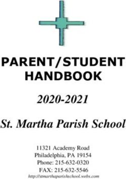 PARENT/STUDENT HANDBOOK - 2020-2021 St. Martha Parish School 11321 Academy Road Philadelphia, PA 19154 Phone: 215-632-0320