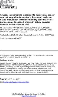 Towards implementing exercise into the prostate cancer care pathway: development of a theory and evidencebased intervention to train ...