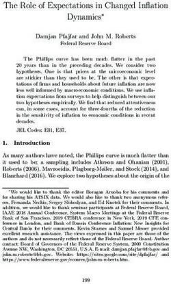 The Role of Expectations in Changed Inflation Dynamics