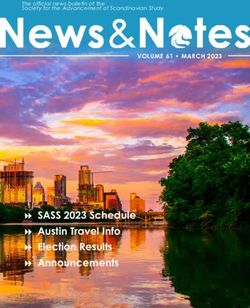 SASS 2023 Schedule Austin Travel Info Election Results Announcements - VOLUME 61 MARCH 2023