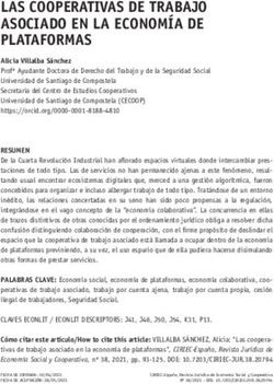 LAS COOPERATIVAS DE TRABAJO ASOCIADO EN LA ECONOMÍA DE PLATAFORMAS