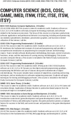 COMPUTER SCIENCE (BCIS, COSC, GAME, IMED, ITNW, ITSC, ITSE, ITSW, ITSY)
