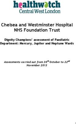 Chelsea and Westminster Hospital NHS Foundation Trust - Dignity Champions' assessment of Paediatric Department: Mercury, Jupiter and Neptune Wards