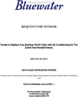 REQUEST FOR TENDER Tender to Replace Two Rooftop HVAC Units with Air Conditioning for The Zurich And Hensall Arenas - Municipality of Bluewater