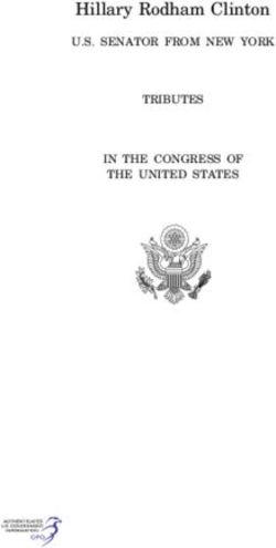 Hillary Rodham Clinton - U.S. SENATOR FROM NEW YORK TRIBUTES IN THE CONGRESS OF THE UNITED STATES