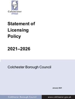 Statement of Licensing Policy 2021-2026 - Colchester Borough Council Foreword