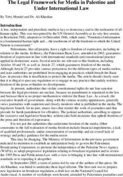 The Legal Framework for Media in Palestine and Under International Law