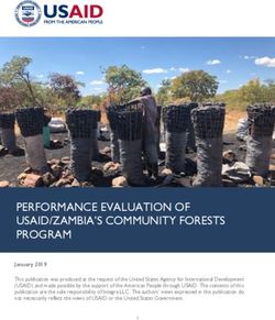 PERFORMANCE EVALUATION OF USAID/ZAMBIA'S COMMUNITY FORESTS PROGRAM