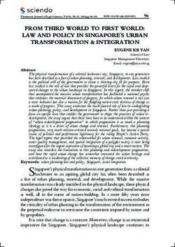 FROM THIRD WORLD TO FIRST WORLD: LAW AND POLICY IN SINGAPORE'S URBAN TRANSFORMATION & INTEGRATION - Sciendo
