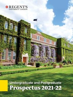 Prospectus 2021-22 Undergraduate and Postgraduate - Regent's University London