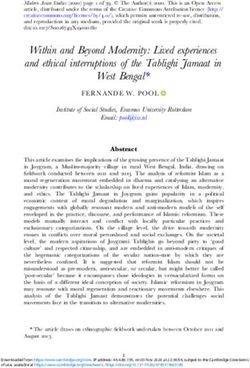 Within and Beyond Modernity: Lived experiences and ethical interruptions of the Tablighi Jamaat in West Bengal