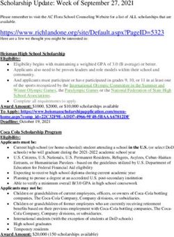 Scholarship Update: Week of September 27, 2021