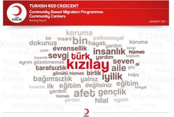 TURKISH RED CRESCENT Community Based Migration Programmes Community Centers Monthly Report - ReliefWeb