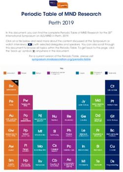 Periodic Table of MND Research - Perth 2019