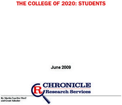 THE COLLEGE OF 2020: STUDENTS - June 2009