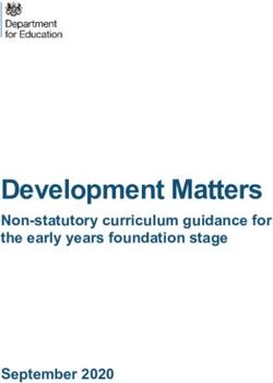 Development Matters Non-statutory curriculum guidance for the early years foundation stage September 2020 - Gov.uk