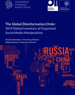 The Global Disinformation Order 2019 Global Inventory of Organised Social Media Manipulation - Samantha Bradshaw . University of Oxford Philip N ...