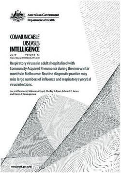 Respiratory viruses in adults hospitalised with Community-Acquired Pneumonia during the non-winter months in Melbourne: Routine diagnostic ...