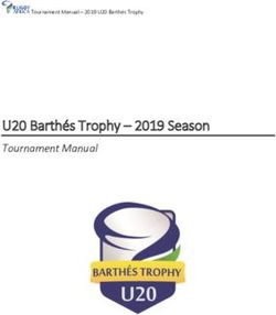 U20 Barthés Trophy - 2019 Season - Tournament Manual - Rugby Afrique