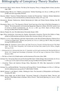 Bibliography of Conspiracy Theory Studies - Comparative analysis of ...