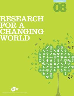 RESEARCH FOR A CHANGING WORLD - IRSST