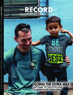 GOING THE EXTRA MILE Jeff Mapp '01 Pays It Forward in Underserved Communities - Hampden-Sydney College
