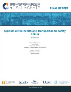 Opioids at the health and transportation safety nexus - University of North Carolina at Chapel Hill University Name
