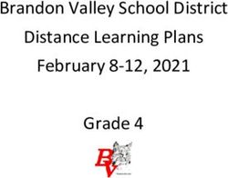 Grade 4 Brandon Valley School District Distance Learning Plans February 8-12, 2021