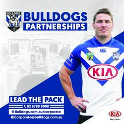 BULLDOGS PARTNERSHIPS - 02 9789 8008 Bulldogs.com.au/corporate