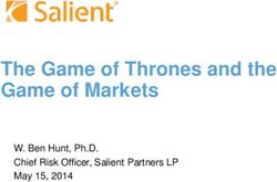 The Game of Thrones and the Game of Markets - W. Ben Hunt, Ph.D. Chief Risk Officer, Salient Partners LP May 15, 2014