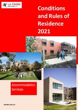 Conditions and Rules of Residence 2021 - Accommodation Services - La Trobe University
