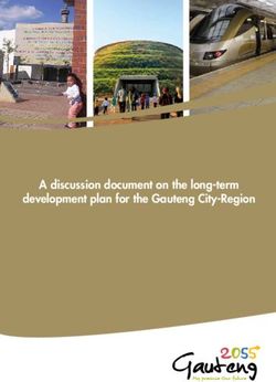 A discussion document on the long-term development plan for the Gauteng City-Region - GCRO