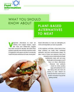 PLANT-BASED ALTERNATIVES TO MEAT - Food Insight