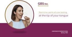 At the tip of your tongue - Real-time, point-of-care testing CORPORATE PRESENTATION